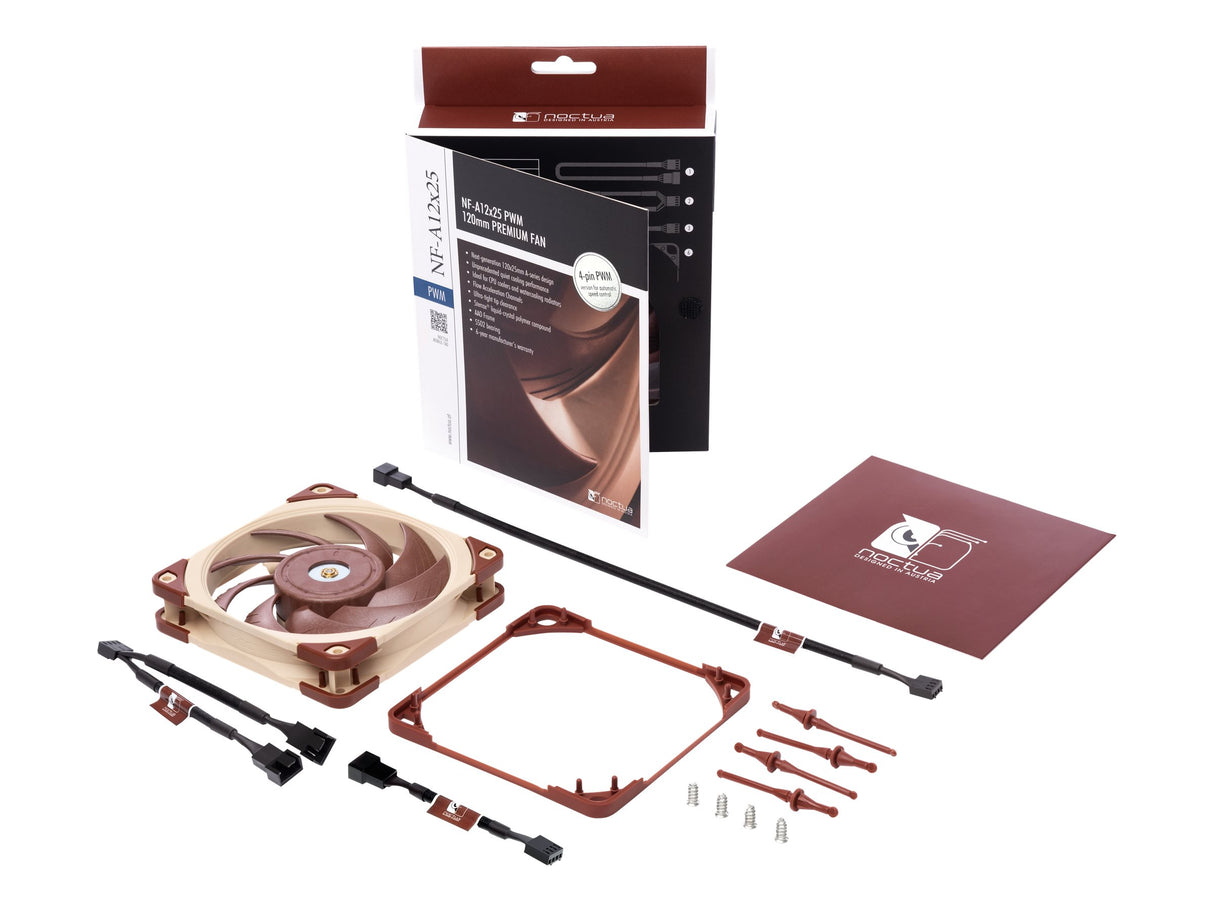 Noctua NF-A12x25 PWM Lüfter 1er-Pack Braun Weiß 120 mm