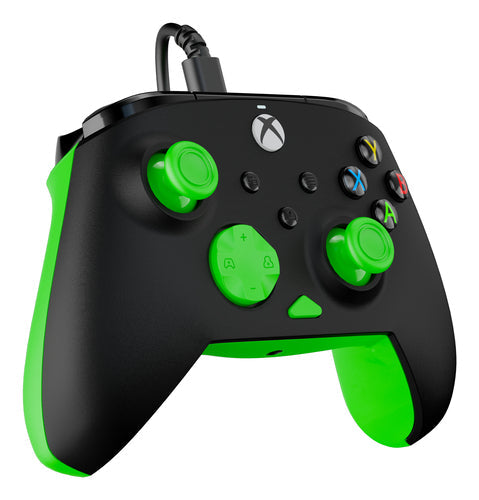 Turtle Beach Rematch Core Wired – Xbox/PC, sort/grøn – Set skråt fra venstre