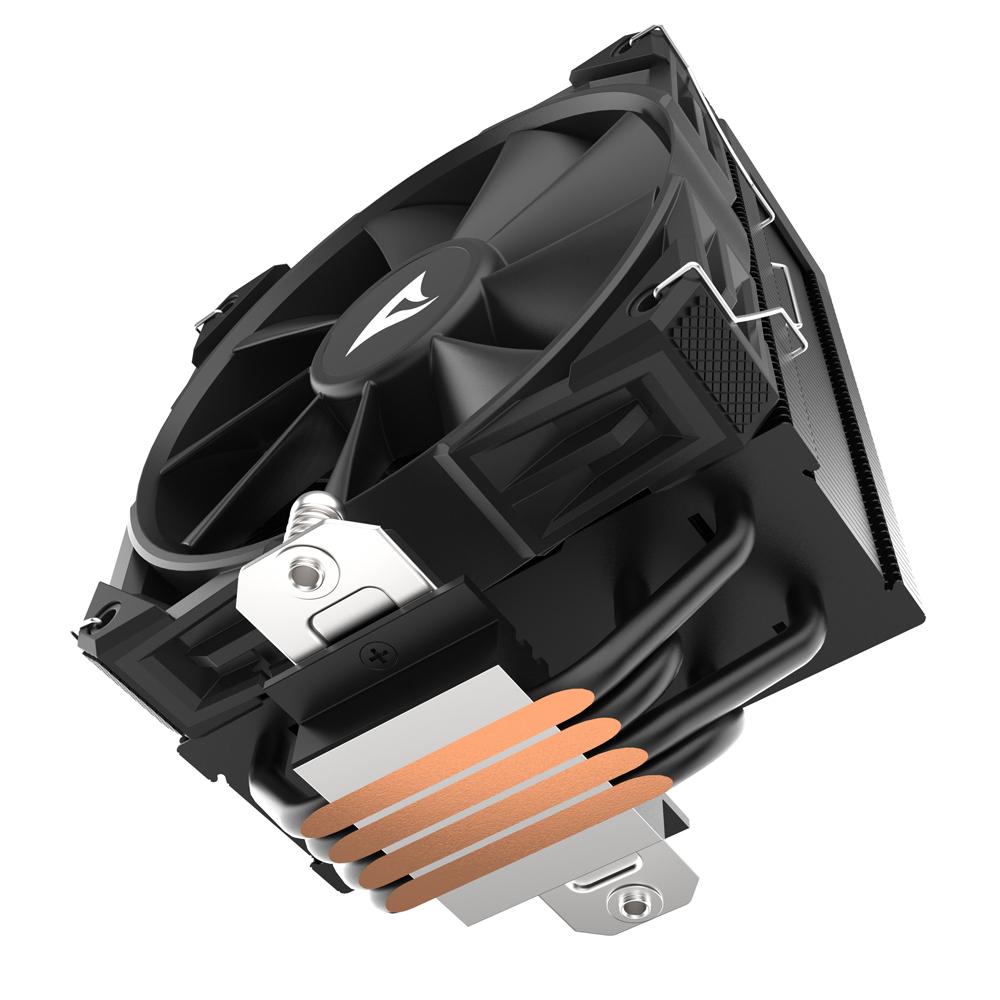 Sharkoon A40 Black 220W TDP 4-Heatpipe 120mm PWM FDB CPU Air Cooler Sharkoon