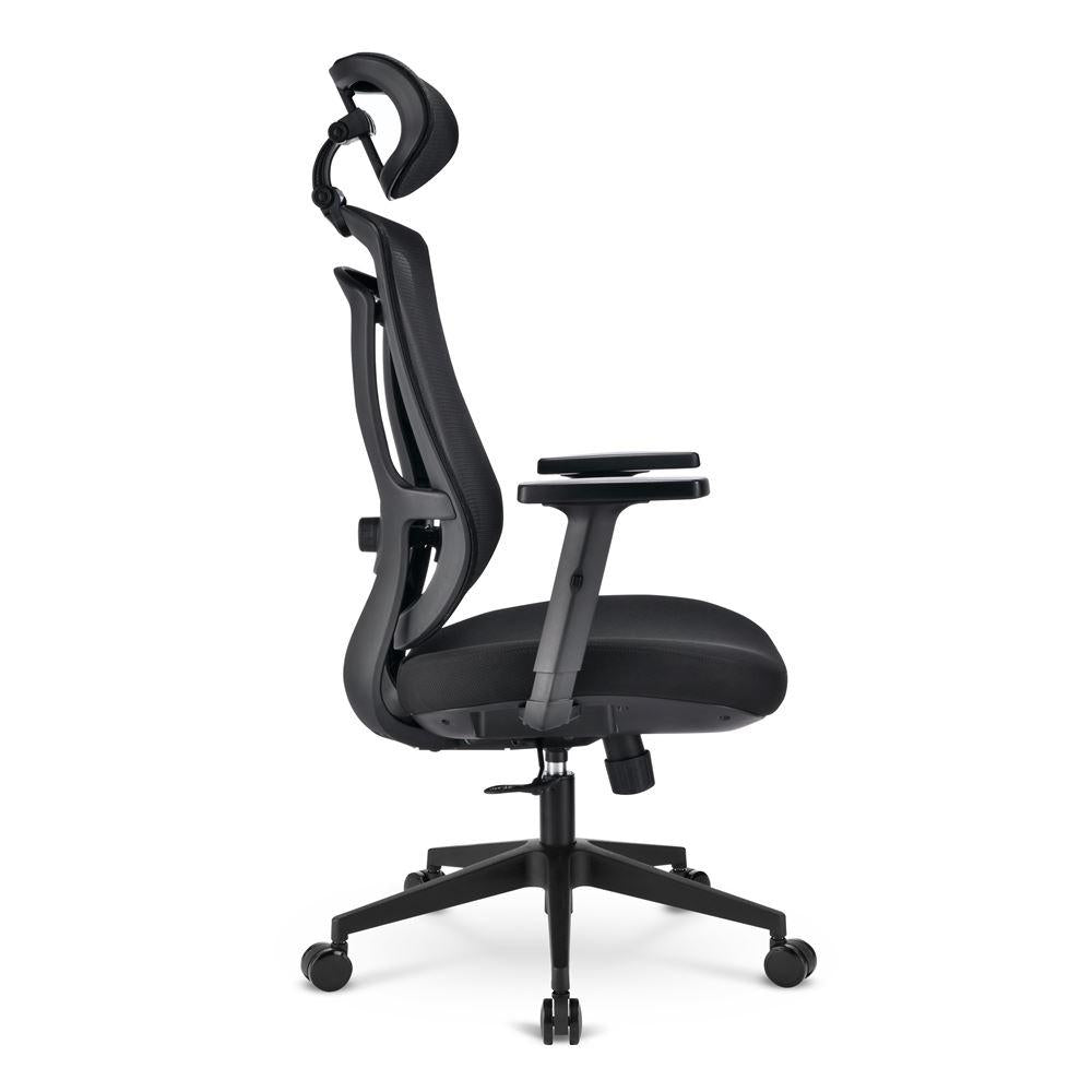 Sharkoon OfficePal C10 Black Mesh Back 3D Headrest 3D Lumbar Support Class 4 110kg Ergonomic Office Chair Sharkoon