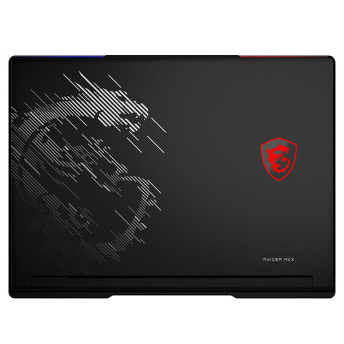 MSI Raider 16 Max HX B2WJ-414FRY – lukket låg med MSI-logo