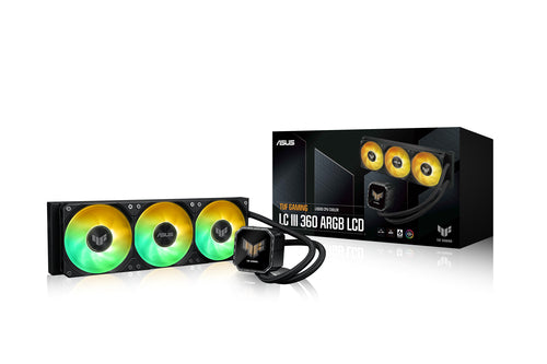 ASUS TUF Gaming LC III 360 ARGB LCD – emballage (vinkel 2)
