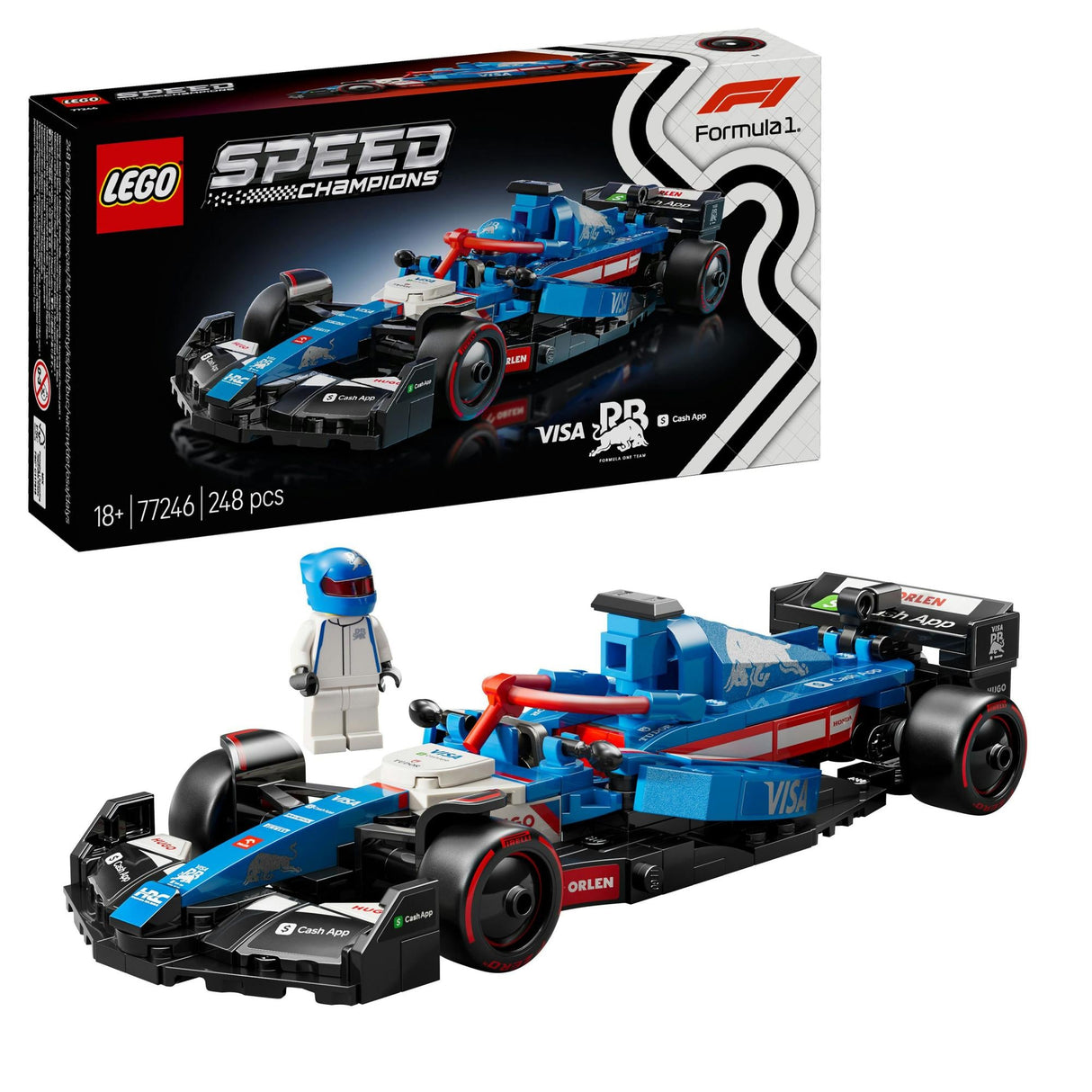 LEGO 77246 Speed Champions Visa Cash App RB VCARB 01 F1 Racing Car LEGO