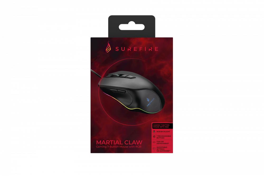SUREFIRE - Martial Claw Gaming-Maus mit 7 Tasten und RGB-Beleuchtung