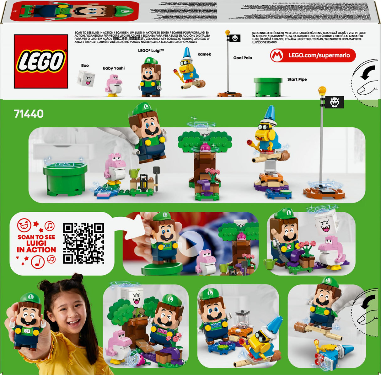 LEGO 71440 Super Mario Adventures with Interactive LEGO Luigi, Construction Toy LEGO