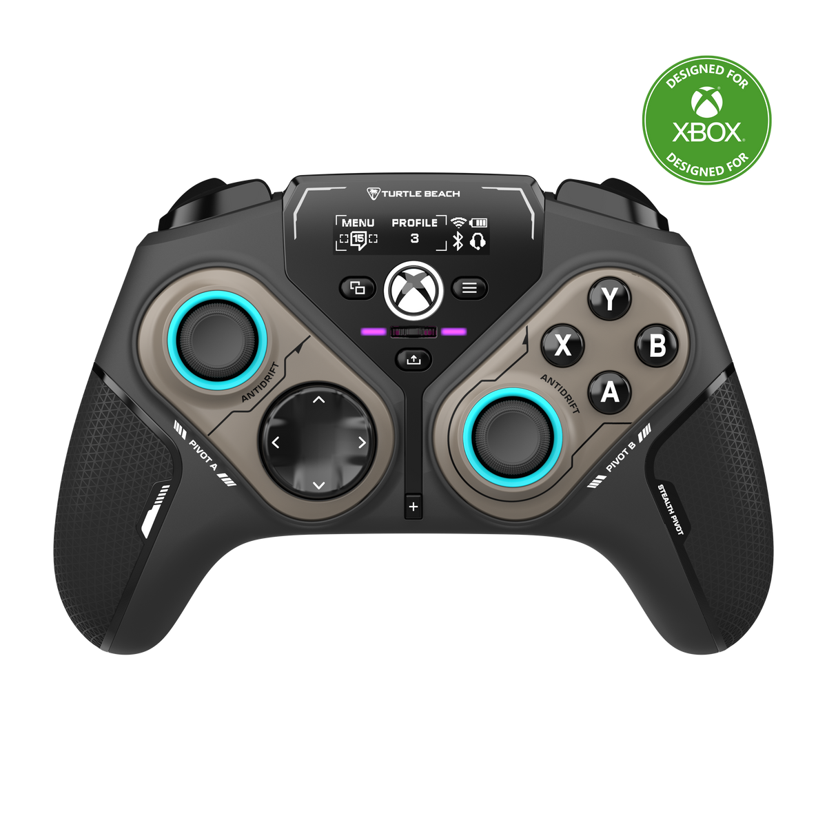 Turtle Beach Stealth Pivot – Controller til PC og Xbox – Sort – controller med display og analoge pinde
