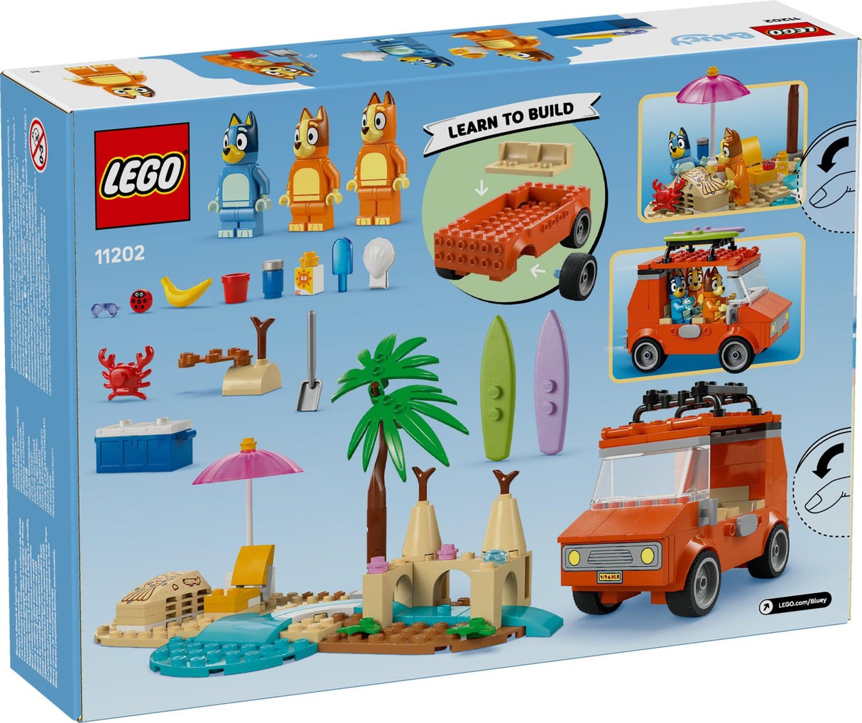 LEGO - Bluey - Bluey's Beach & Family Car Trip (11202) LEGO
