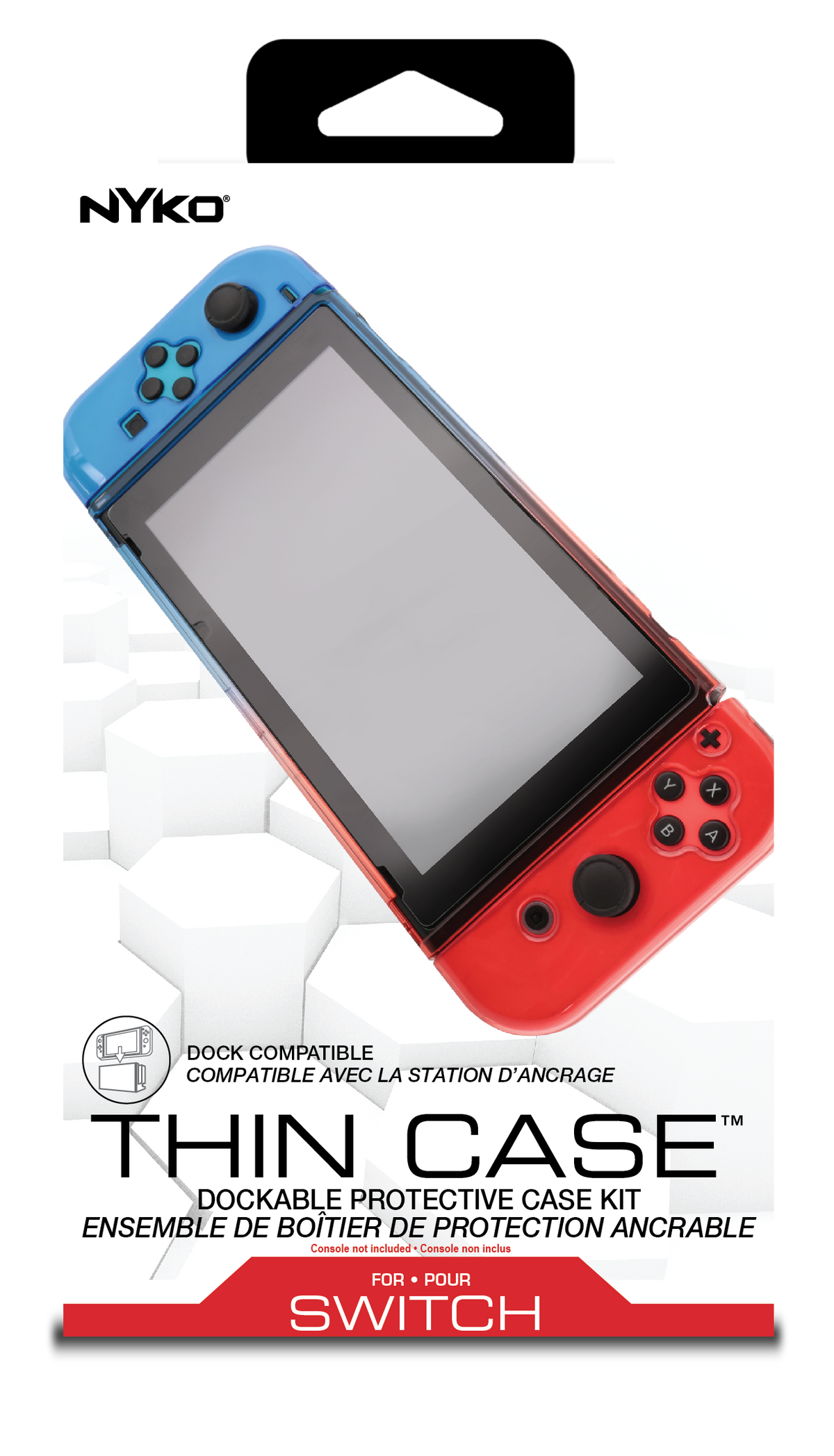 Nyko Thin Case til Nintendo Switch – rød/blå – produktbillede 2