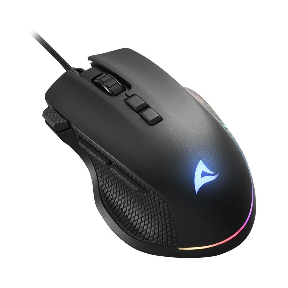 Sharkoon SHARK Force 3 Black 12800 DPI A825 RGB 1000Hz 8-Button Rapid Fire Gaming Mouse Sharkoon