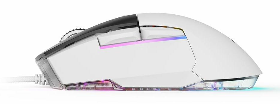 Sharkoon SKILLER SGM35 White 6400 DPI ATG4090 RGB 1000Hz 80g PBT 6-Button Gaming Mouse Sharkoon