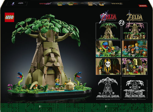 LEGO The Legend of Zelda 77092 – Deku-træet 2-i-1 – æskens bagside med den grønne træversion