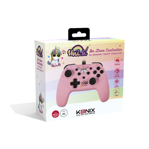 Konix Unik Be Love – kablet controller til Switch og PC – lyserød – produktbillede 10
