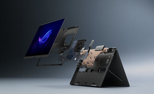 ASUS ROG Zephyrus Duo GX651AX-SR004W – adskilte dele eller tilbehør; layout på billedet er illustrativt