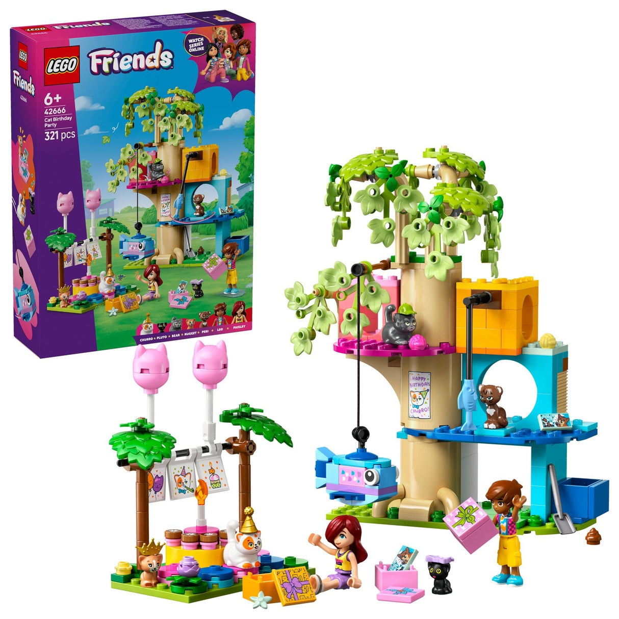LEGO - LEGO Friends - Cat Birthday Party & Tree House (42666) LEGO