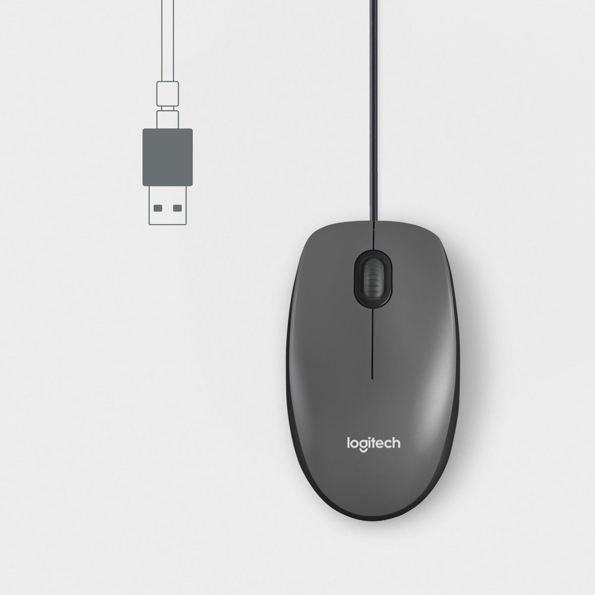 Logitech - Mouse M100 optical - Black - USB Logitech
