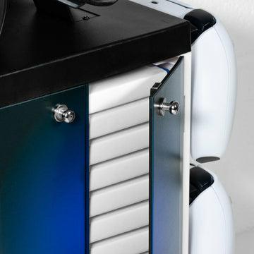 Numskull PS5-inspirierter blauer und weißer Gaming-Schrank
