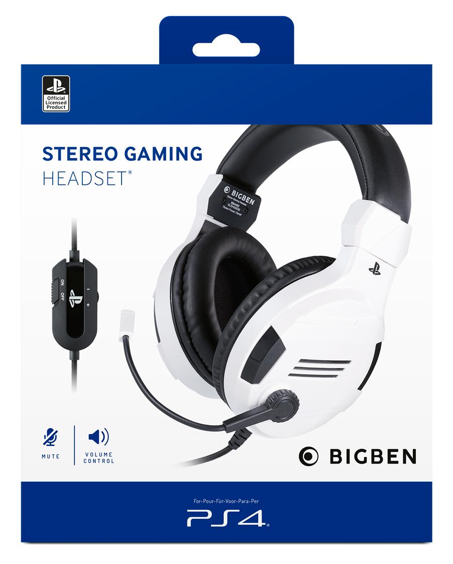 Playstation 4 HW Bigben Stereo Gaming Headset v3 (White)
