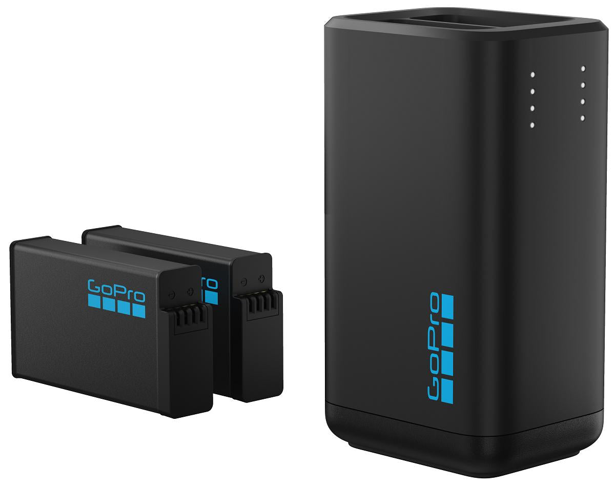 GoPro - Dual Battery Charger For MAX2 - 2 Enuro Batteries Included GoPro