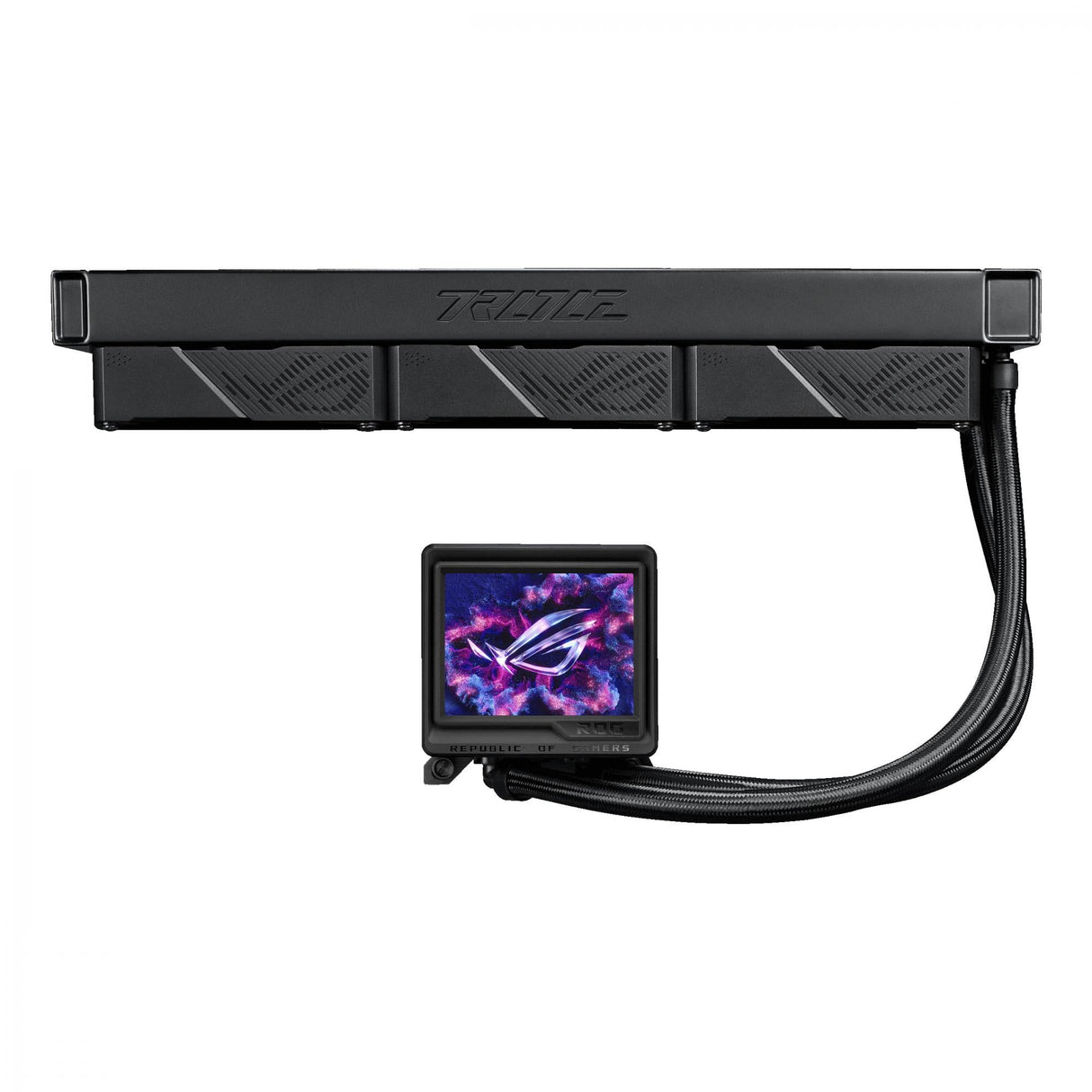 ASUS ROG RYUJIN III 360 ARBG EXTREME AiO Liquid Cooler w. 3.5" LCD, Asetek Emma Gen8 V2 pump, magnetic ROG ARGB fans ASUS