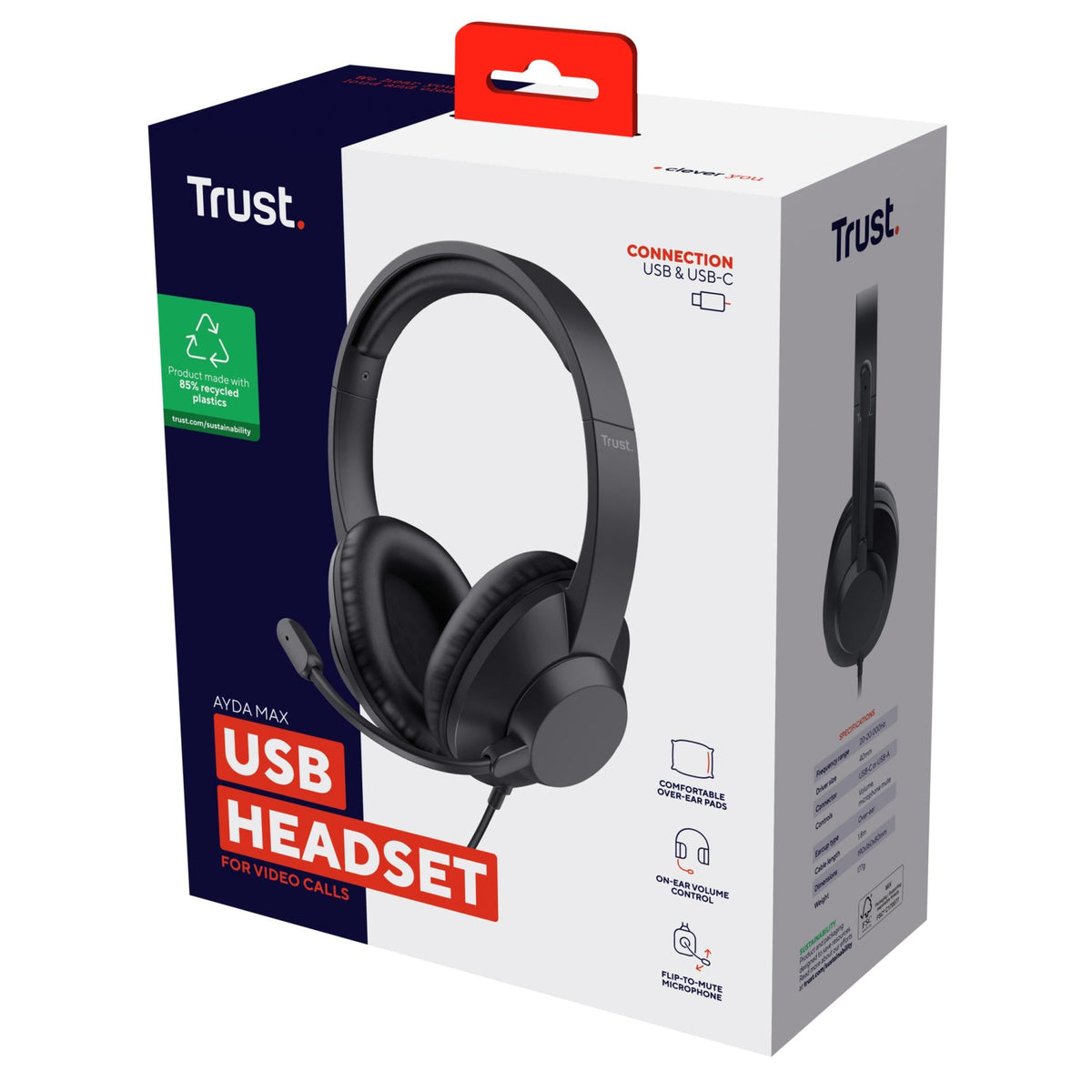 TRUST AYDA MAX USB-C HEADSET TRUST