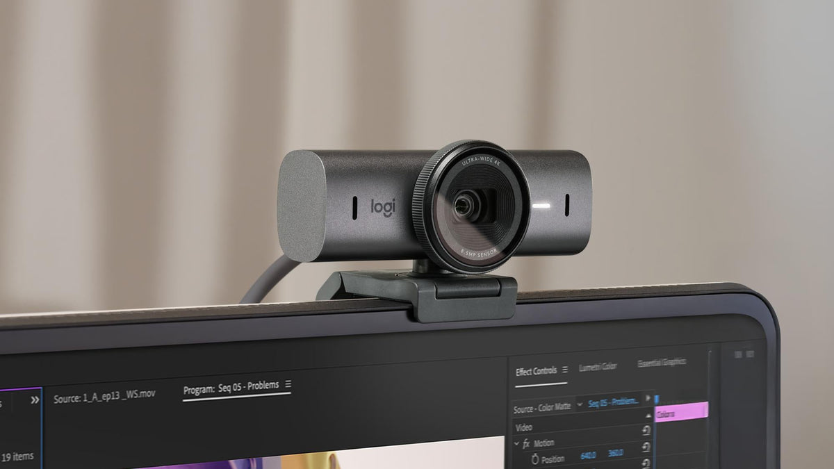 Logitech - MX Brio Ultra HD 4K Collaboration and Streaming Webcam - Graphite Logitech
