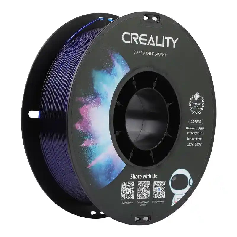 Creality CR-PETG filament – transparent blå, 1 kg