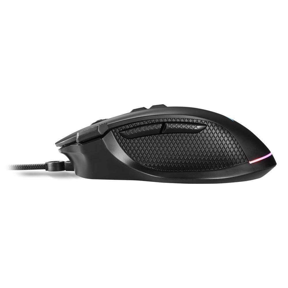 Sharkoon SHARK Force 3 Black 12800 DPI A825 RGB 1000Hz 8-Button Rapid Fire Gaming Mouse Sharkoon