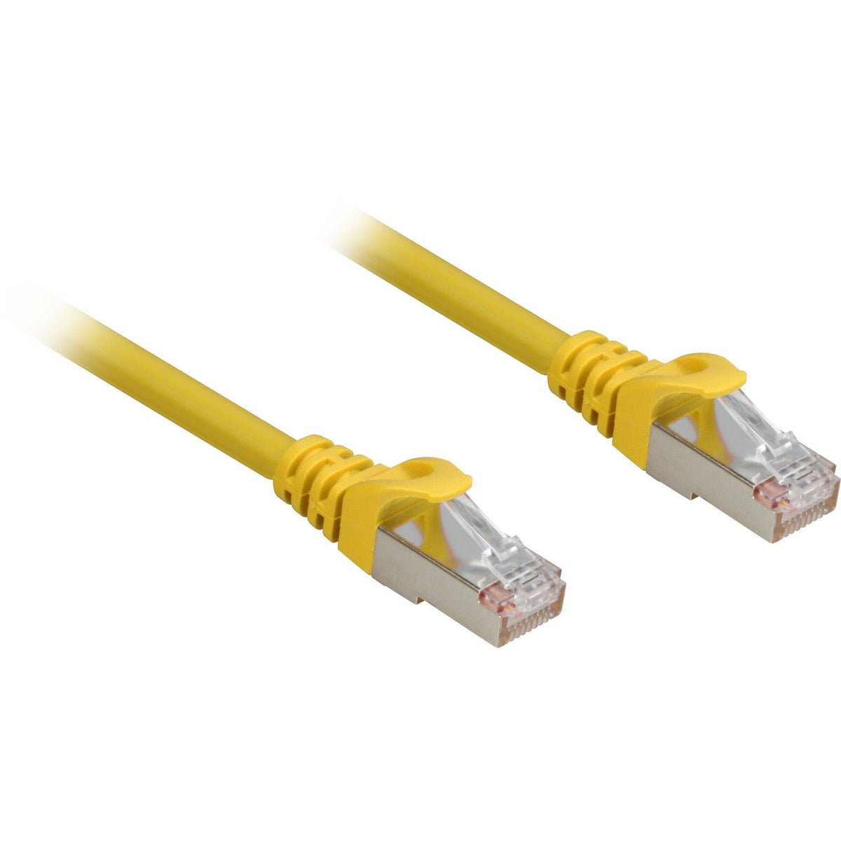 Gult Sharkoon Cat.6a S/FTP netværkskabel med RJ45-stik