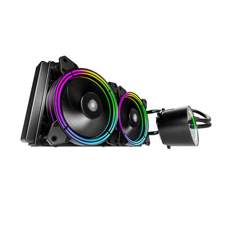 PC vand køling AiO Darkflash TR240 RGB 2x 120x120 (sort) Darkflash