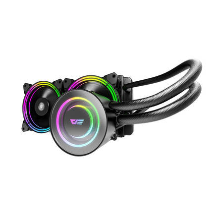 PC vand køling AiO Darkflash TR240 RGB 2x 120x120 (sort) Darkflash