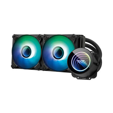 PC vand køling Darkflash DX240 V2 ARGB 2x 120x120 (sort) Darkflash
