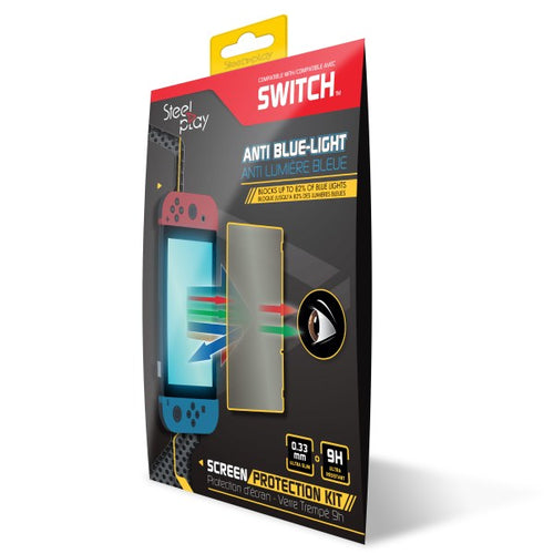 Steelplay Screen Protection Kit 9H Anti Blue-Light Tempered Glass - Switch SteelPlay
