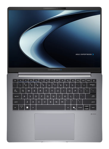 ASUS ExpertBook P5 G2 PM5406CGA-SF0164X – tastatur og arbejdsflade set ovenfra (vinkel 2); layout på billedet er illustrativt