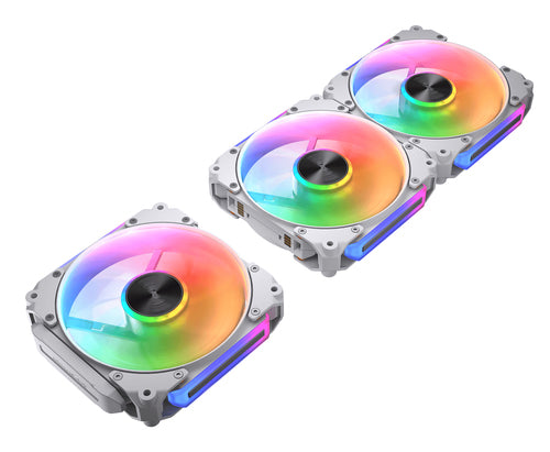 COUGAR Apolar 120ARGB, Reverse Blade, hvid 3 stk. kabinetblæser – produktdetalje