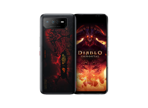ASUS ROG Phone 6 Diablo Immortal Edition – vist i en samlet opsætning (vinkel 8)