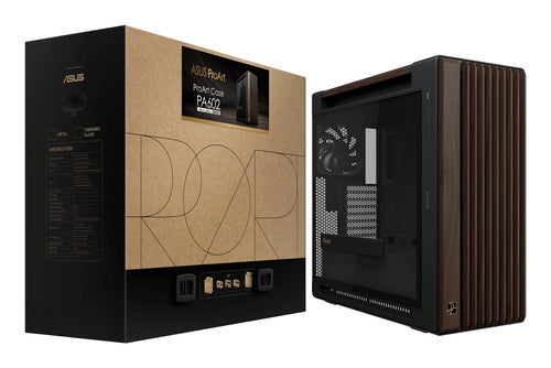 ASUS ProArt PA602 Wood Edition Modern Black - Tempered Glass Panel – vist i en samlet opsætning