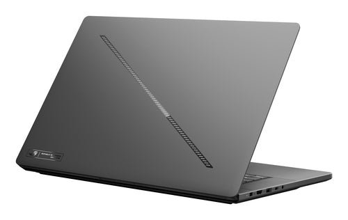 ASUS ROG Zephyrus G16 GU606AP-TB041W – set skråt forfra (vinkel 3); tastaturlayout illustrativt