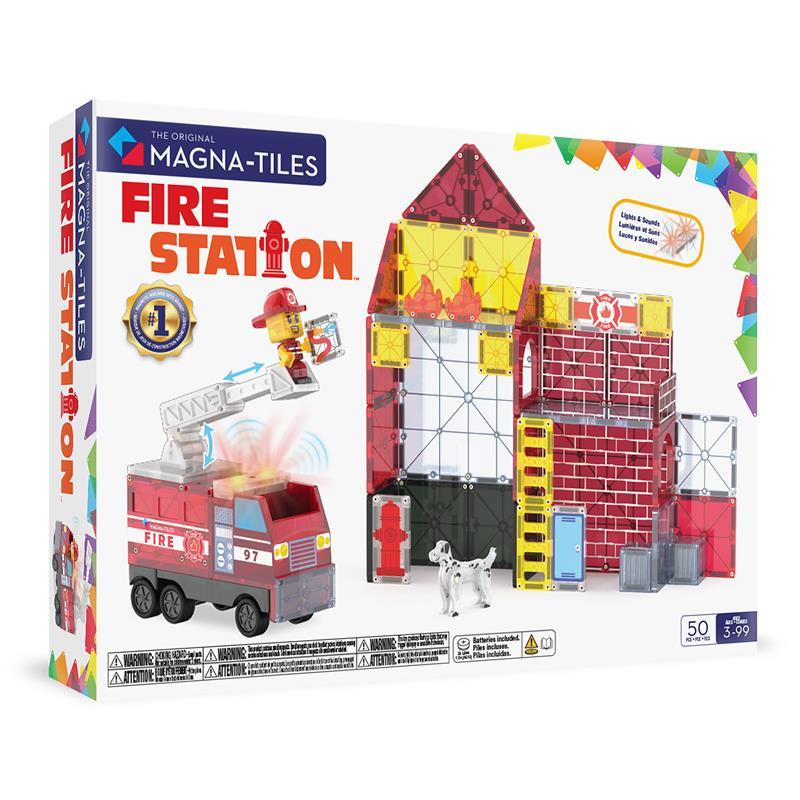 Magna-Tiles - Fire Station™ 50 Piece Set (90359) Magna Tiles