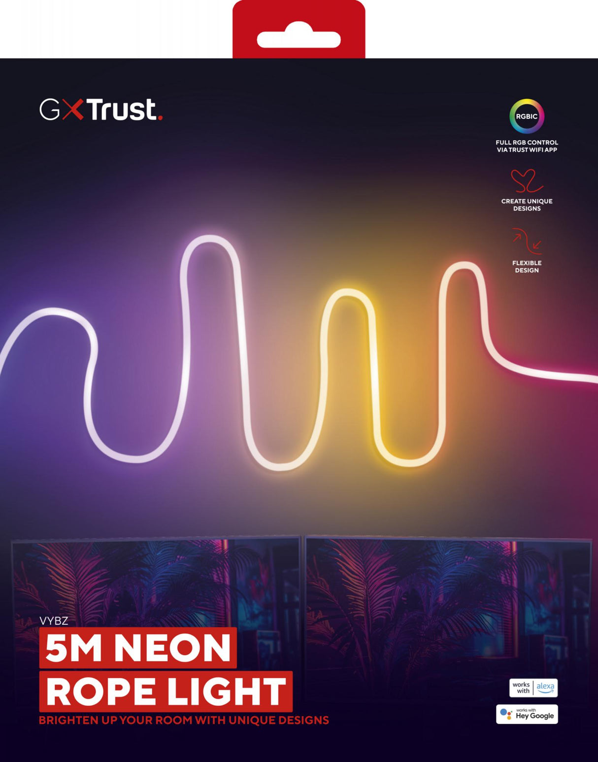 TRUST GXT904 VYBZ 5M NEON ROPE LYS