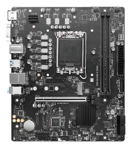 MSI PRO H610M-E DDR4 bundkort - LGA1700, micro-ATX - visning 2
