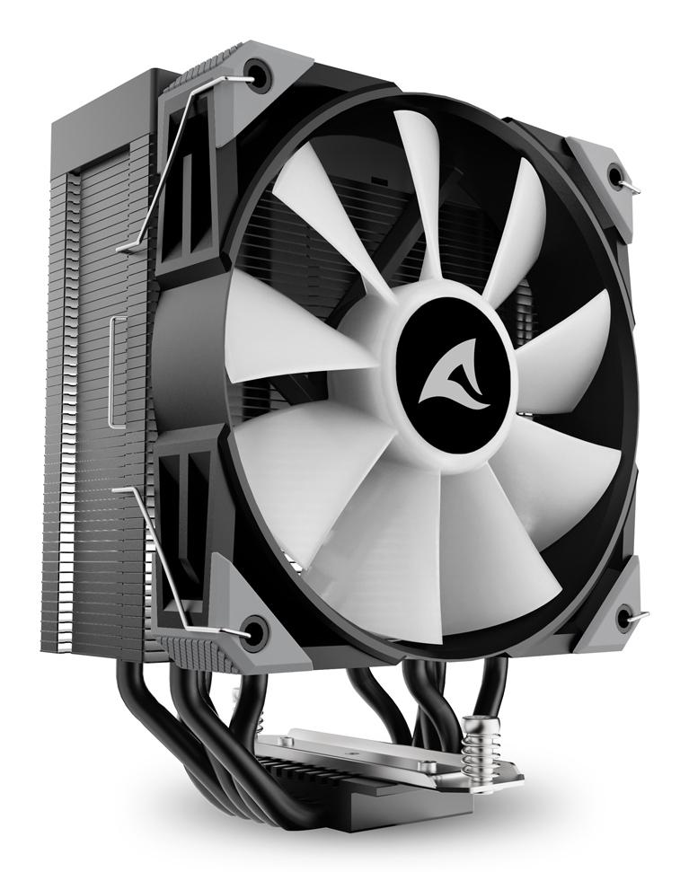 Sharkoon A50 RGB Black 230W TDP 5-Heatpipe 120mm PWM FDB ARGB CPU Air Cooler Sharkoon
