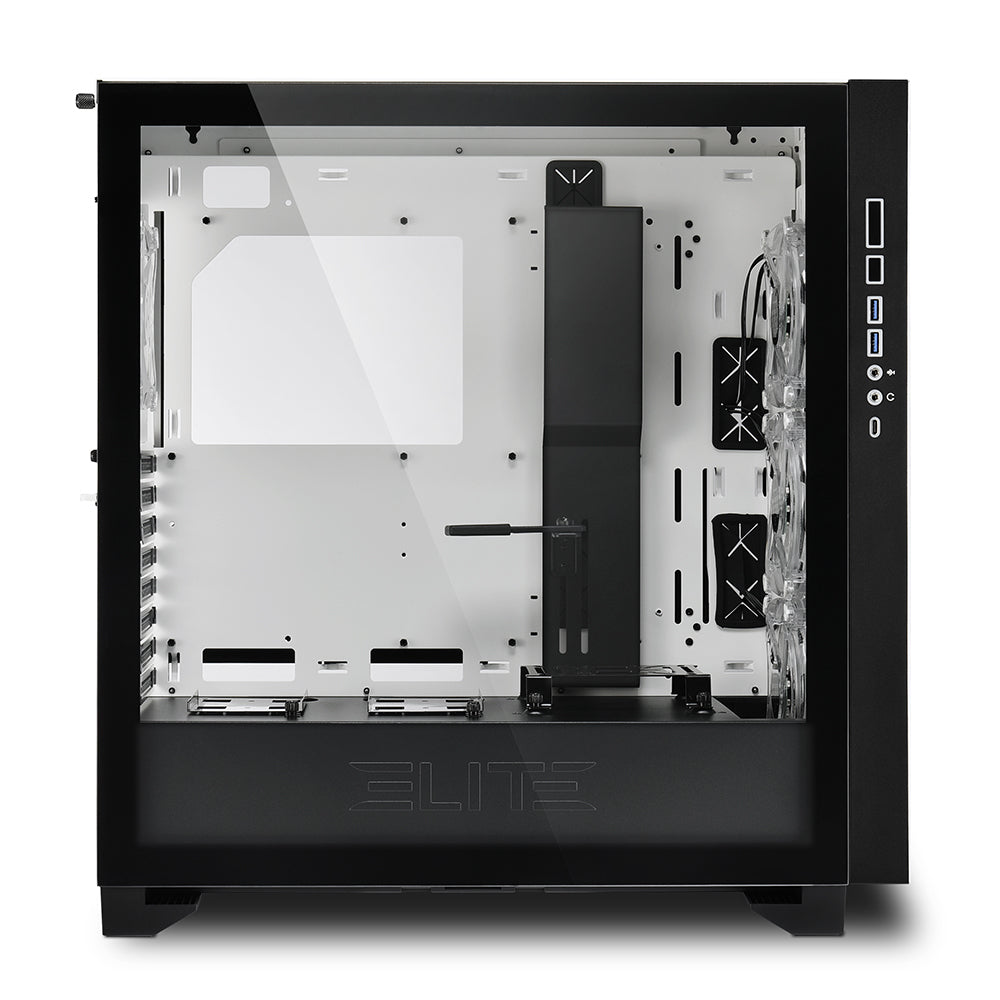 Sharkoon ELITE SHARK CA300T, big tower case (white, 2x tempered glass) Sharkoon