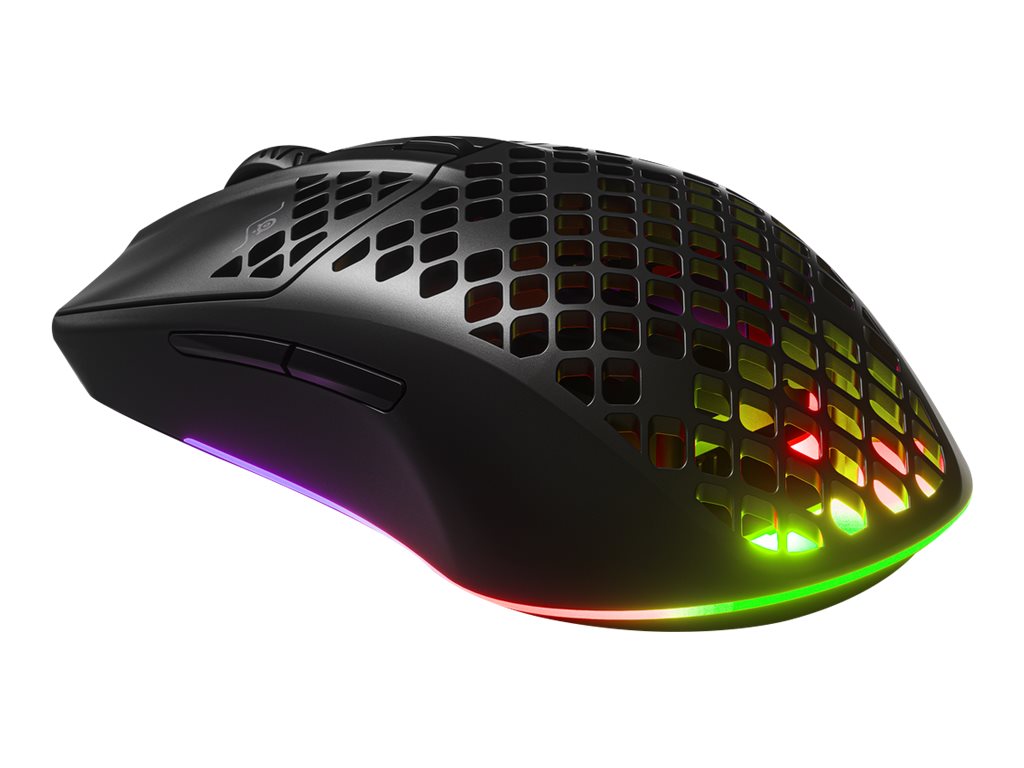 SteelSeries Aerox 3 2022 Edition Optischer Funk-/Kabelgebundener Modus Schwarz