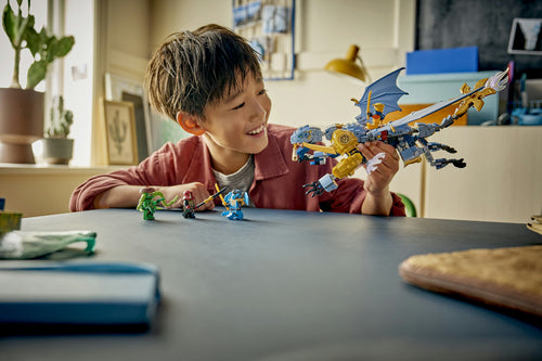 LEGO NINJAGO 71855 – Ninjadragen Riyus kamp – barn leger med Riyu og minifigurer