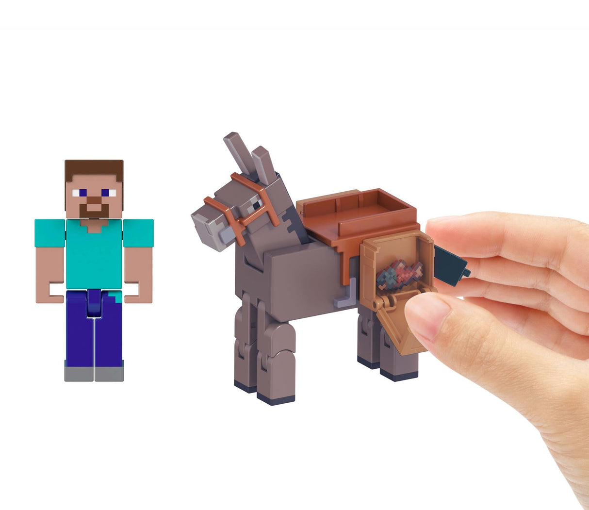 MINECRAFT CORE FIGURE 2-PACK - Steve & Donkey Minecraft