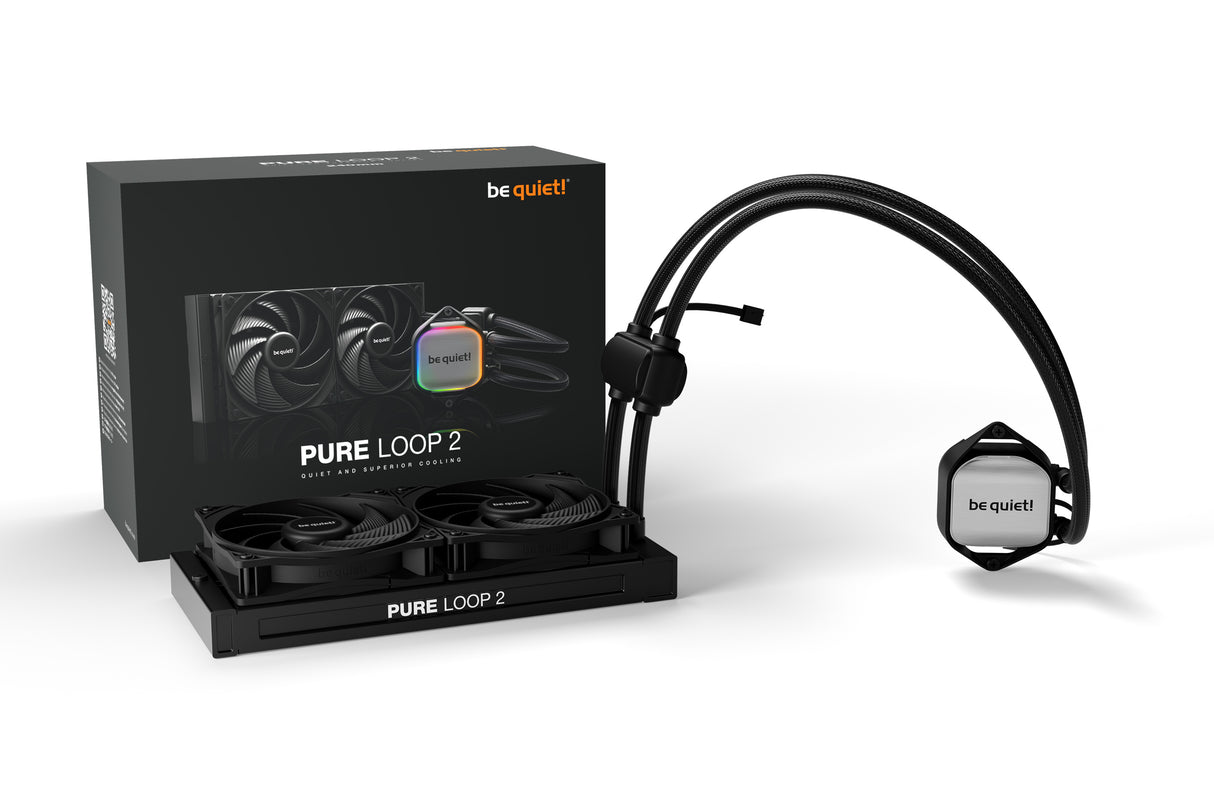 be quiet! Pure Loop 2 Prozessor-Flüssigkeitskühlsystem, 1er-Pack, Schwarz, 120 mm