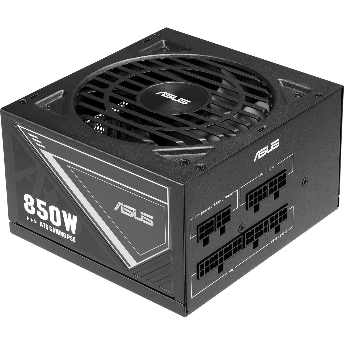 ASUS 850W-ATS Gold – sort strømforsyning med ventilator og modulære stik