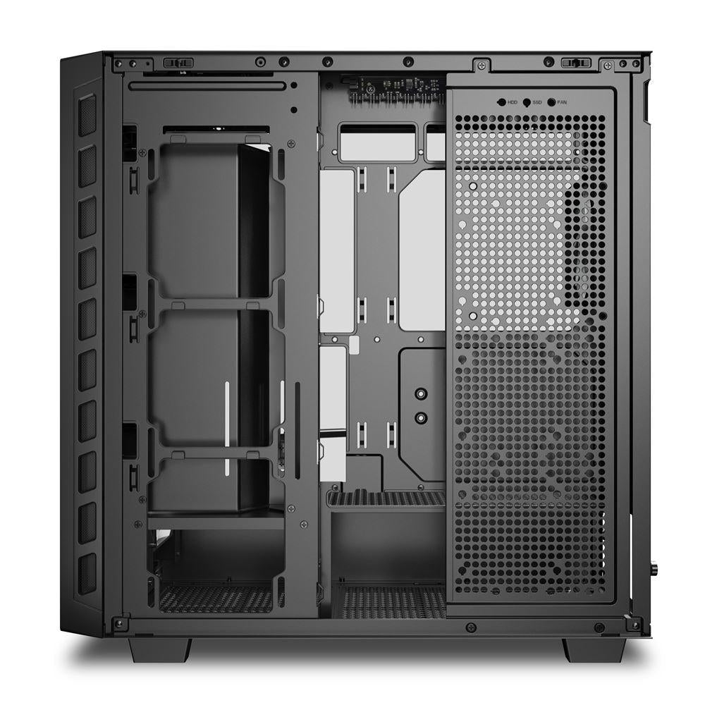 Sharkoon Rebel C80G RGB ATX-kabinet – sort, glasside