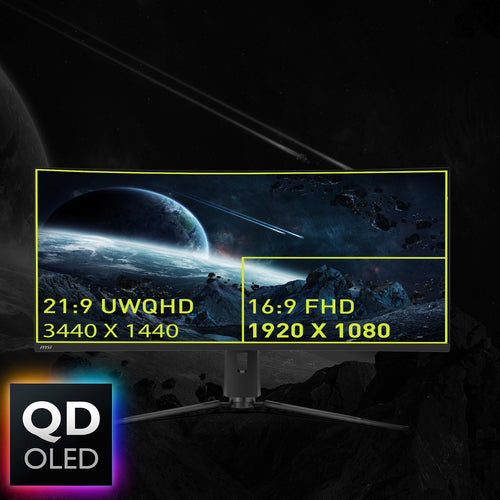 MSI MAG 341CQPDE QD-OLED – skærm – Sort