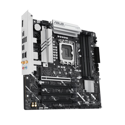 ASUS B860M MAX GAMING AX – skråt ovenfra